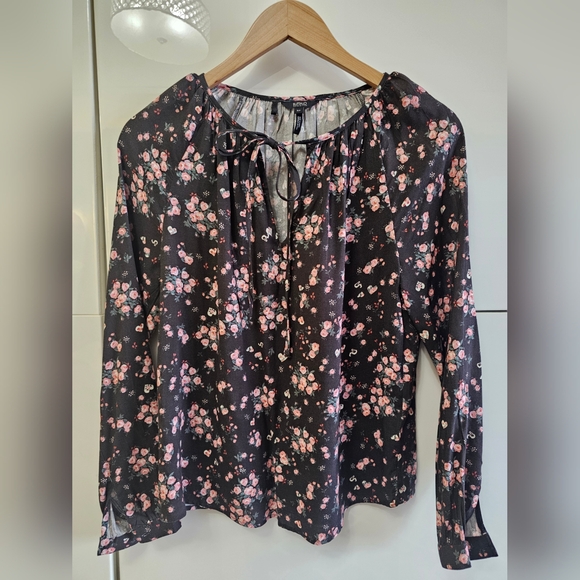 Vintage Buffalo Pintuck Floral Peasant Top - Picture 3 of 10